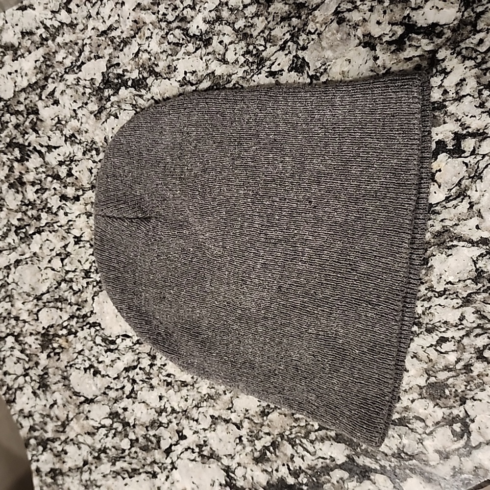 Gray, men's, winter, beanie hat. Never worn.